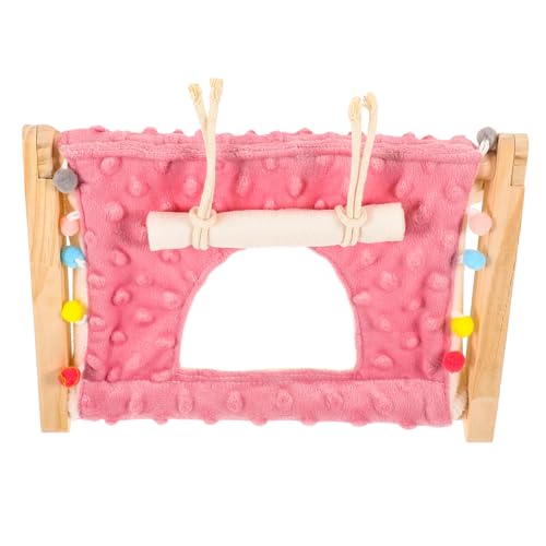 FUTUREORYY Kuscheliges Hamsterzelt als Versteck und Nest für Meerschweinchen Ratten und Kleine Kleintiere Atmungsaktiv Ganzjährig Geeignet Dekoratives Haustierhaus in Rosa von FUTUREORYY