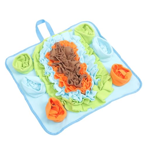 FUTUREORYY Langsame Fütterungs Schnüffelmatte für Hunde rutschfeste Futtermatte aus Polar Fleece und Canvas Fördert Geruchstraining und Langsames Essen Leicht und Tragbar für Zuhause und von FUTUREORYY