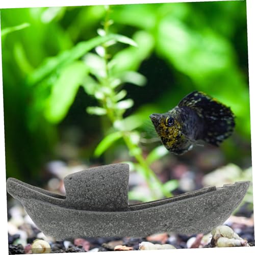 FUTUREORYY Lebensechte Aquarium Deko Miniatur Boot Brückenform Aquarien Unterwasser Landschaftsmodell für Fischbecken und Teich Dekoration von FUTUREORYY
