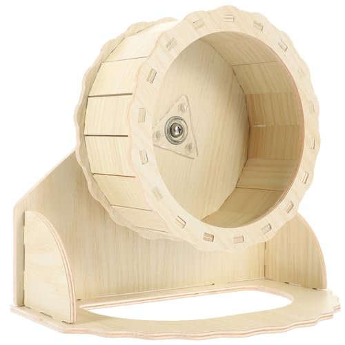 FUTUREORYY Leises Hamsterrad aus Holz mit Stabilem Gestell Geräuscharmes Laufrad für Hamster Chinchilla Meerschweinchen Rennmäuse und Kleine Nagetiere Gesundes Kleintierspielzeug FUTUREORYY Leises Hamsterrad aus Holz mit Stabilem Gestell Geräuscharmes Laufrad für Hamster Chinchilla Meerschweinchen Rennmäuse und Kleine Nagetiere Gesundes Kleintierspielzeug von FUTUREORYY