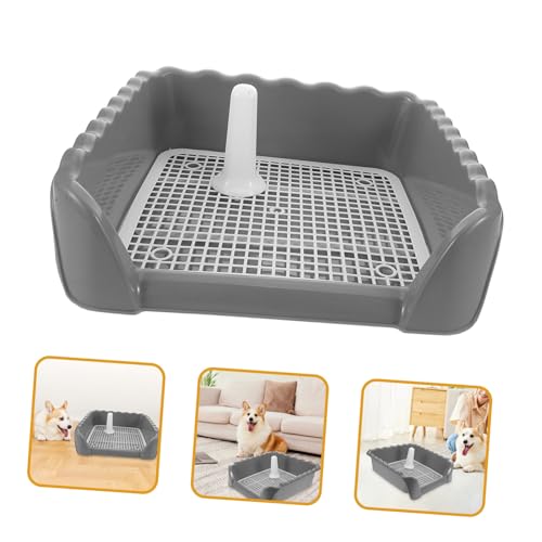 FUTUREORYY Mittelgroßer Hundetoilette mit Induktionssäule Abnehmbarem Gitter Pfotenfreundlich und Leicht zu Reinigen für Indoor und Balkonbereich Trainingshilfe für Welpen von FUTUREORYY