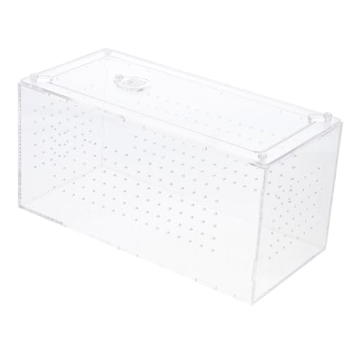 FUTUREORYY Multifunktionale Reptilienbox aus Transparente Aufzuchtbox für Schlangen Spinnen Skorpione und Insekten Große Tragbare Futter und Wasserschale für Reptilienhaltung von FUTUREORYY