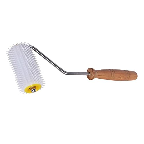 FUTUREORYY Nadelroller Werkzeug mit Holzgriff Honigwaben Entdeckelungsroller Propolis Sammler Langlebiges Bienenzuchtwerkzeug Handgerät für Effiziente Honig Extraktion Einfache Reinigung und von FUTUREORYY