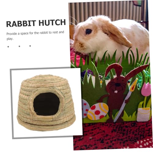 FUTUREORYY Natürliches Kleintiergras häuschen Handgewebtes Verstecknest Atmungsaktives Kaninchenbett Geeignet für Meerschweinchen Hamster Igel und Kleine Haustiere Kleines Dekoratives FUTUREORYY Natürliches Kleintiergras häuschen Handgewebtes Verstecknest Atmungsaktives Kaninchenbett Geeignet für Meerschweinchen Hamster Igel und Kleine Haustiere Kleines Dekoratives von FUTUREORYY