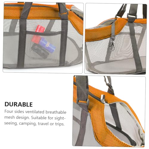 FUTUREORYY Nylon Outdoor Haustiertragetasche mit Atmungsaktivem Mesh Abnehmbarem Innenkissen Sicherheits Haken für Kleine und Mittelgroße Hunde und Katzen Großer Handgriff bis Belastbar von FUTUREORYY