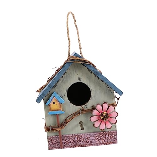 FUTUREORYY Outdoor Holz Vogelhaus mit Metalldach für Garten Hängendes Vogelfutterhaus für Papageien Wildvögel und Funktional für Gartenliebhaber und Naturliebhaber FUTUREORYY Outdoor Holz Vogelhaus mit Metalldach für Garten Hängendes Vogelfutterhaus für Papageien Wildvögel und Funktional für Gartenliebhaber und Naturliebhaber von FUTUREORYY