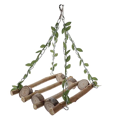 FUTUREORYY Pet Bird Cage Toy Hängematte Und Schaukel Für Papageien Klettern Und Spielen Sicheres Holzspielzeug Für Vögel Im Käfig Für Wellensittiche Und Nymphensittiche FUTUREORYY Pet Bird Cage Toy Hängematte Und Schaukel Für Papageien Klettern Und Spielen Sicheres Holzspielzeug Für Vögel Im Käfig Für Wellensittiche Und Nymphensittiche von FUTUREORYY