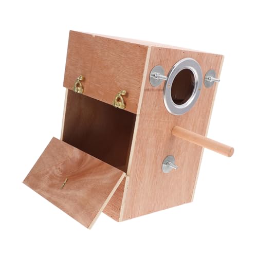 FUTUREORYY Parakeet Nistkasten aus Holz mit Außenmontage Witterungsbeständiges Brutnest für Wellensittiche Unterschlupf im Winter Leicht zu Reinigen Geeignet für Sittiche Nymphensittiche von FUTUREORYY