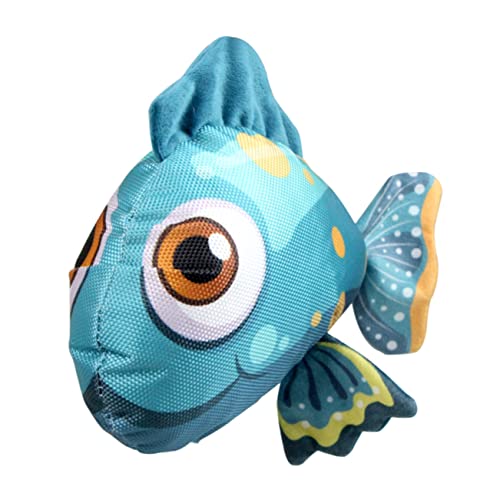 FUTUREORYY Plüsch Goldfisch Quietschspielzeug für Hunde Interaktives Kauspielzeug Beißfestes Haustierspielzeug für Große und Kleine Hunde Fördert Zahnpflege und Kieferentwicklung Langlebig von FUTUREORYY