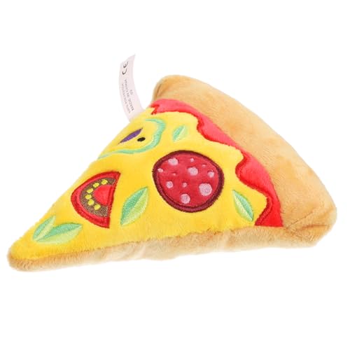 FUTUREORYY Plüsch Klingelspielzeug Hundespielzeug Quietschendes Pizzaspielzeug Hundewelpen Plüsch Quietschspielzeug Plüsch Hundespielzeug Stofftier Haustier Beißspielzeug von FUTUREORYY