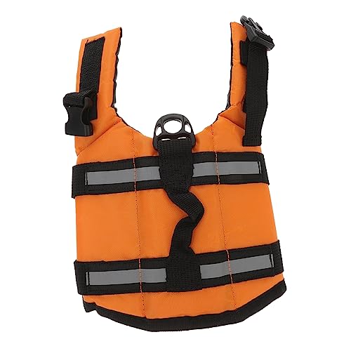 FUTUREORYY Reflektierende Hundeschwimmweste XXS Orange mit Schnellverschluss Atmungsaktiv für Kleine Hunde Welpen Schutzweste mit Griff und D Ring für Sicheres Gassigehen von FUTUREORYY