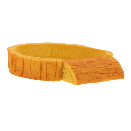 FUTUREORYY Reptilien Wasserschale aus Robustem Harz mit Baumrindenmuster rutschfeste Trinkschale für Eidechsen Schildkröten und Kleine Krabbeltiere Geeignet als Futter Wasserbecken im FUTUREORYY Reptilien Wasserschale aus Robustem Harz mit Baumrindenmuster rutschfeste Trinkschale für Eidechsen Schildkröten und Kleine Krabbeltiere Geeignet als Futter Wasserbecken im von FUTUREORYY