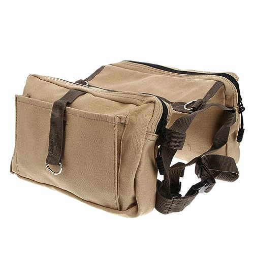FUTUREORYY Rucksack Für Mittelgroße Und Große Verstellbare Satteltasche Aus Strapazierfähigem Canvas Für Camping Und Reisen Khaki Farbton Verstellbare von FUTUREORYY