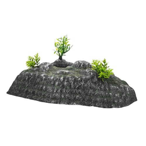 FUTUREORYY Schildkrötenplattform Aquarium Basking Plattform Kletterrampe mit Versteck Schwimmende Insel Reptilien Terrarium Dekoration Landschaft Haustier Zubehör von FUTUREORYY