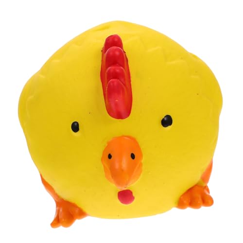 FUTUREORYY Soundballspielzeug Zahnen Trainingsball Für Haustiere Kleines Hundespielzeug Kauspielzeug Für Hunde Welpenspielzeug Für Welpen Quietschende Kaukugeln Emulsion Yellow von FUTUREORYY