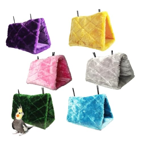 FUTUREORYY Tierhängematte aus Weichem Lint Wärmendes Vogelversteck mit Beidseitigen Haken für Käfige und Kleintiere Schützendes Kuschelnest für Vögel und Kleine Tiere von FUTUREORYY
