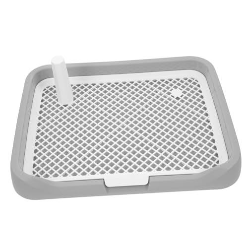 FUTUREORYY Töpfchen-trainingstablett Hundekotbehälter Haustier Welpentoilette Bausatz Tragbare Hundetoilette Drinnen Gießen Welpenstift Hund Gras Pad Gucken Abs Grey von FUTUREORYY