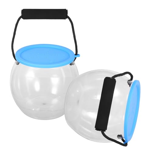 FUTUREORYY Tragbares Aquarium Für Den Außenbereich Tragbarer Fischeimer Betta Fischschale Kleiner Aquariumeimer Blasenschale Fischtank Eimer Mit Deckel Und Griff Outdoor Fischtank von FUTUREORYY