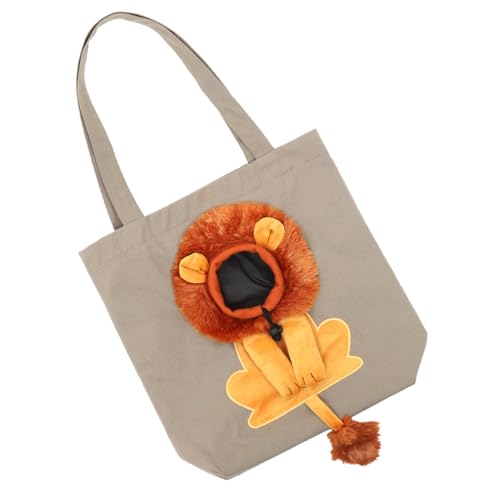 FUTUREORYY Tragetasche für Kleine Haustiere mit Verstellbarem Zugband Atmungsaktives Canvas Material Niedliches Design Leichte Schultertasche für Katzen und Hunde Praktische Mobile von FUTUREORYY