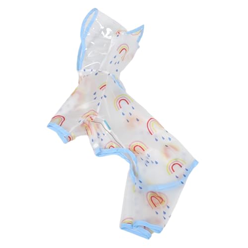 FUTUREORYY Transparent Hunde Regenmantel mit Kapuze Wasserdichter Full-Coverage Hunderegenponcho für Kleine und Mittelgroße Hunde Atmungsaktives Faltbares Regenjacke Hundebekleidung mit von FUTUREORYY
