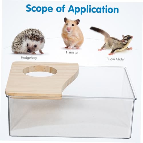 FUTUREORYY Transparentes Acryl Hamster Sandbad und Toilette Multifunktionaler Duschraum für Kleine Haustiere Wie Meerschweinchen und Hamster Praktische Bade Ruhebox Leicht zu Reinigen und von FUTUREORYY