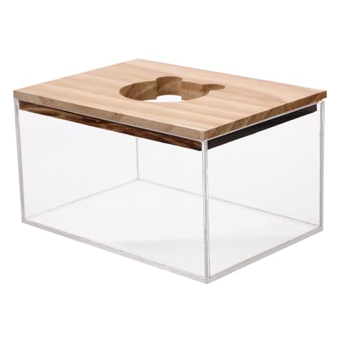 FUTUREORYY Transparentes Kleines Sandbad für Hamster und Chinchillas Multifunktionale Toilette und Badebox Leicht zu Reinigen Langlebiges Kleintierzubehör für Frischen Geruchlosen von FUTUREORYY