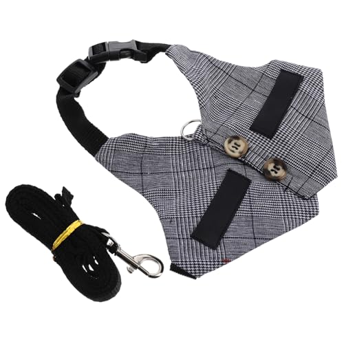 FUTUREORYY Verstellbares Kaninchen Geschirr Set mit Leine Zugstopp Weste im Gentleman Stil Kleines Haustiergeschirr für Kaninchen und Katzen Stilvolles Langlebiges Haustierzubehör FUTUREORYY Verstellbares Kaninchen Geschirr Set mit Leine Zugstopp Weste im Gentleman Stil Kleines Haustiergeschirr für Kaninchen und Katzen Stilvolles Langlebiges Haustierzubehör von FUTUREORYY