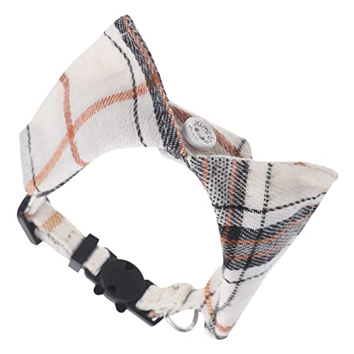 FUTUREORYY Verstellbares Katzenhalsband mit Süßer Fliege und Glöckchen Kariert Hautfreundlich Sicher für Kätzchen und Katzen für Alltag Party Weihnachten Geburtstage Langlebig und Dekorativ von FUTUREORYY
