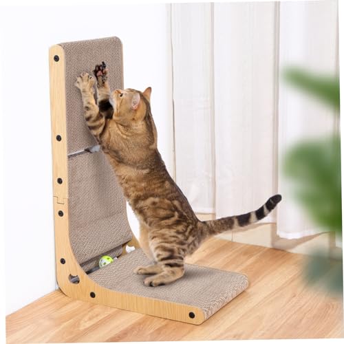FUTUREORYY Vertikales Förmiges Katzenkratzbrett mit Holzrahmen Stabiles Kratzpad für Indoor Katzen Glocken Bällen Schützt Möbel Fördert Krallenpflege und Bewegung Zufällige Zufällige Farbe FUTUREORYY Vertikales Förmiges Katzenkratzbrett mit Holzrahmen Stabiles Kratzpad für Indoor Katzen Glocken Bällen Schützt Möbel Fördert Krallenpflege und Bewegung Zufällige Zufällige Farbe von FUTUREORYY