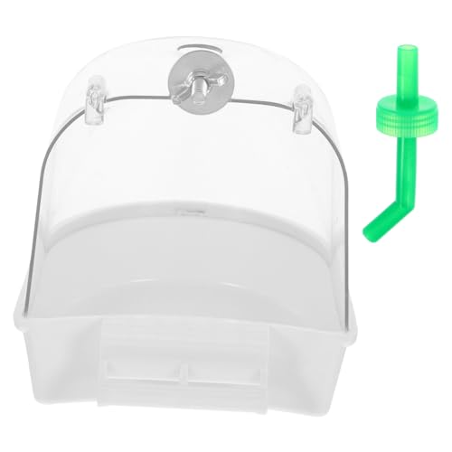 FUTUREORYY Vogelbadewanne für Käfig Weiße Hängende Parrot Bath Box mit Haken Kleine Vogelbadewanne für Wellensittiche und Sittiche Installieren Glatte Oberfläche Vielseitig Nutzbar von FUTUREORYY