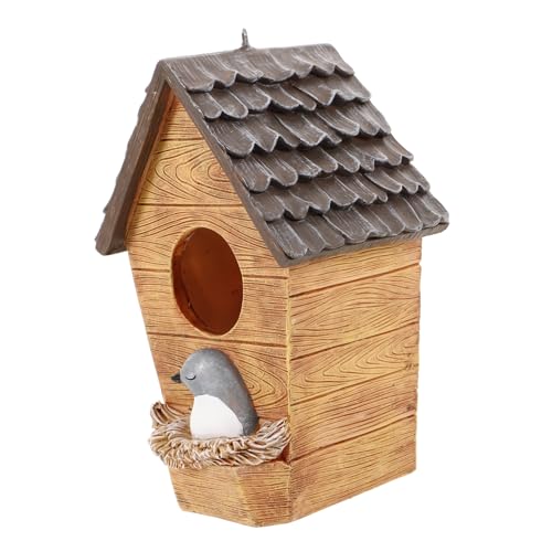 FUTUREORYY Vogelhaus aus Kunstharz Hängendes Nisthaus für Gartenvögel Dekoratives Vogelhaus für Garten und Innenräume und Wetterbeständig für Vogelbeobachtungen FUTUREORYY Vogelhaus aus Kunstharz Hängendes Nisthaus für Gartenvögel Dekoratives Vogelhaus für Garten und Innenräume und Wetterbeständig für Vogelbeobachtungen von FUTUREORYY