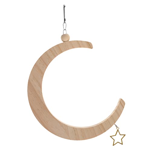 FUTUREORYY Hängende Vogel Papagei Schaukel Mondform Spielzeug Aus Holz Für Kleinvögel Wie Papageien Wellensittiche Und Andere Vögel Zum Spielen Und Trainieren Für Käfig Und Haushalt FUTUREORYY Hängende Vogel Papagei Schaukel Mondform Spielzeug Aus Holz Für Kleinvögel Wie Papageien Wellensittiche Und Andere Vögel Zum Spielen Und Trainieren Für Käfig Und Haushalt von FUTUREORYY