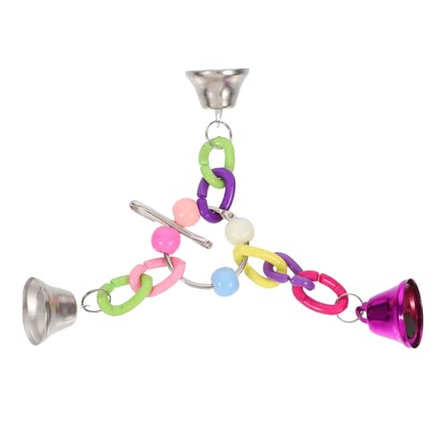 FUTUREORYY Hängendes Papageien-Spielzeug Mit Glöckchen Fördert Bewegung Und Geistige Für Kleine Vögel Wie Wellensittiche Und Nymphensittiche Robuste Konstruktion Aus Einfach Im Käfig Zu von FUTUREORYY