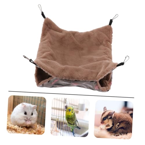 FUTUREORYY Warme Haustier Hängematte aus Plüsch Dicke Doppellagige Kleintierhängematte als Kuschelnest für Hamster Meerschweinchen und Kleine Nagetiere Geeignet für Käfige von FUTUREORYY