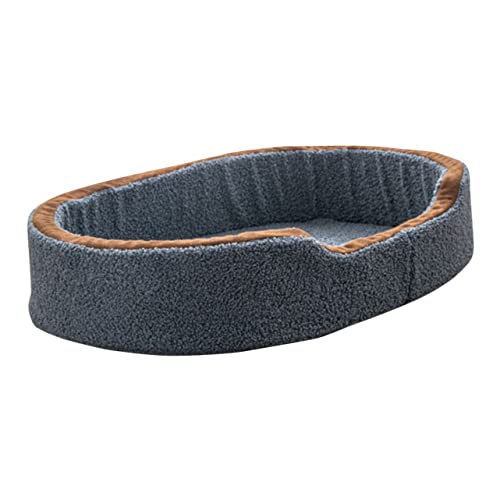 FUTUREORYY Warmes Dickes Haustierbett mit Fleece und Schwamm Komfortables Mobiles Hundebett für Kleine bis Mittlere Hunde und Katzen Dekoratives Nest für Herbst und Winter Blau von FUTUREORYY