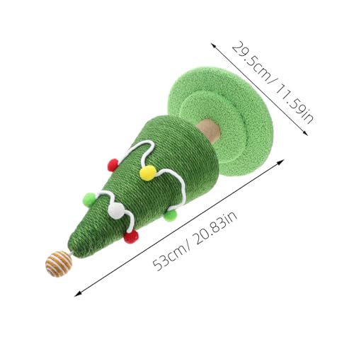 FUTUREORYY Weihnachtlicher Kratzbaum für Katzen Hoch mit Natürlichem Sisal Stabiler Katzenkratzbaum Tannenbaumform Vertikales Kratzspielzeug für Kätzchen Fördert Krallenpflege und von FUTUREORYY