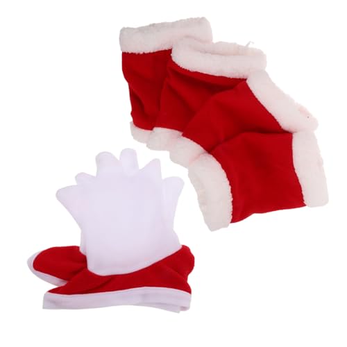 FUTUREORYY Weihnachtliches Pferdekostüm mit Leichtem Santa-Hut und Flexiblen Beinschonern Atmungsaktiv Komfortabel für Paraden und Festliche Partys Tierverkleiden Zubehör für Pferde von FUTUREORYY