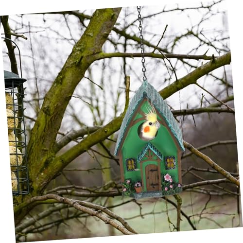 FUTUREORYY Wetterfester Resin Vogelhaus Nistkasten zum Aufhängen Kleines Outdoor Vogelhaus für Garten und Terrasse Leicht und Dekorativ Einfache Installation für Vogelfreunde und von FUTUREORYY