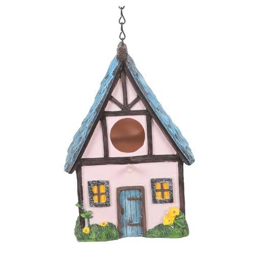 FUTUREORYY Wetterfestes Vogelhäuschen aus Resin zum Aufhängen Kleines Outdoor Nistkasten in Dekoratives Vogelhaus für Garten Balkon Kinderfreundliches Vogelnest zur Naturbeobachtung von FUTUREORYY