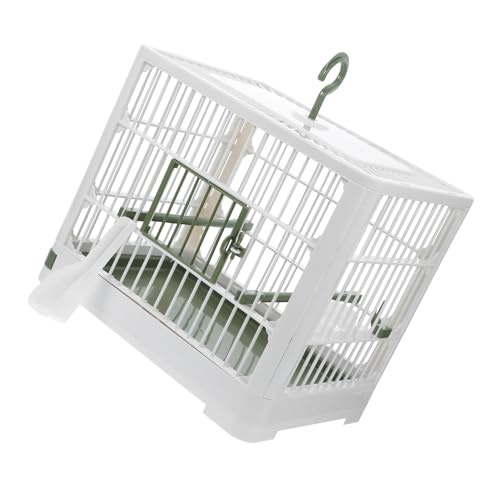 FUTUREORYY Zusammenklappbarer Papageien-Reisekäfig Papageienkäfige für mittelgroße Vögel Taubennest Hängenden Vogelkäfig kleine Vogelkäfige Vogelkäfigwagen Conure Vogelkäfig Abs Weiß von FUTUREORYY