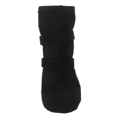 FUTUREORYY wasserdichte Fußabdeckung Für Haustiere Hundesocken Für Pfoten Hundeschuhe Zum Lecken Greiferhundschuhe wasserdichte Hundestiefel Pfotenabdeckungen Für Hunde Polyester Schwarz von FUTUREORYY