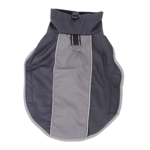 FUTUREORYY wasserdichte Hundejacke Wintermantel mit Futter und Reflektoren Warme Outdoor Hundebekleidung Verstellbar für Kleine und Mittlere Hunde Schwarz von FUTUREORYY