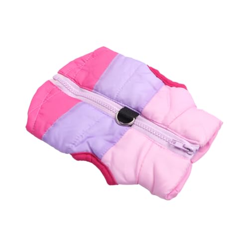 FUTUREORYY wasserdichte Hundeweste Winterjacke Warm Gefütterte Haustierjacke Atmungsaktiv Komfortabel Schutz Für Kleine Hunde S Pink Violett von FUTUREORYY