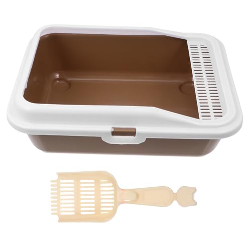 Katzenklo mit Halbgeschlossenes Katzenklo für Katzen Auslaufsicheres Design Mittlere zu Reinigen für Katzentoilette von FUTUREORYY