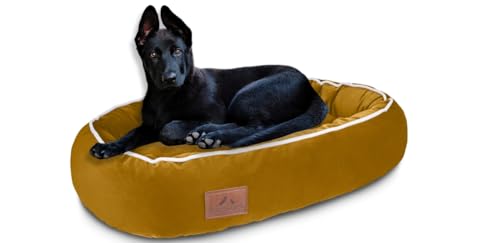 FUUFEE Hundebett, Hundekorb, Hundesofa,Hundeliege, Hundebett mittelgroße Hunde, Hundezubehör, hundebett orthopädisch, Hundebetten 95 x 65 cm Spicy von FUUFEE