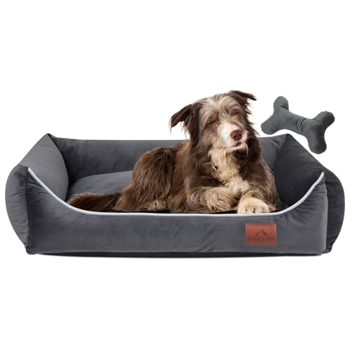 FUUFEE Hundebett M | Hundesofa für Mittelgroße Hunde 70 x 50 cm | Waschbar Hundebett | Abnehmbarer Bezug Mit Reissverschluss |Graphit FUUFEE Hundebett M | Hundesofa für Mittelgroße Hunde 70 x 50 cm | Waschbar Hundebett | Abnehmbarer Bezug Mit Reissverschluss |Graphit von FUUFEE