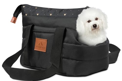 FUUFEE Transportbox Hund - Hundetragetasche Soft - Tier Tragetasche 35 x 25 x 20 cm | Reisetasche Klein für Haustiere mit Reißverschluss und Karabinerhaken von FUUFEE