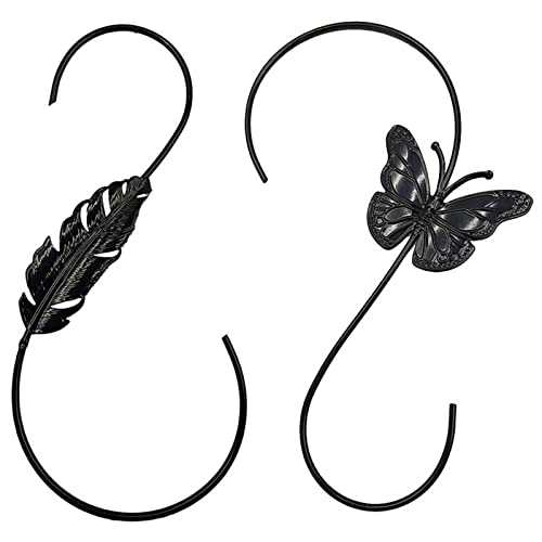 2 Stück große S-Haken, robust, rostfrei, schwarz, Metallhaken, für Innen- und Außenbereich, Vogelfutterstation für den Garten 2 Stück große S-Haken, robust, rostfrei, schwarz, Metallhaken, für Innen- und Außenbereich, Vogelfutterstation für den Garten von FUUGlan