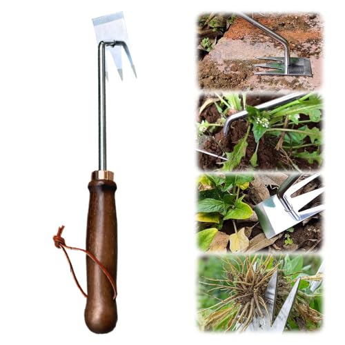 FUXNGZI Gartenarbeit Hand Unkrautstecher,Unkrautstecher,Unkraut Jäten Gartengeräte Entwurzelung Jäten Werkzeug, Outdoor-Garten-Reinigungsschaufel, Gartengeräte,Profi Trimmer Unkraut (#A) von FUXNGZI