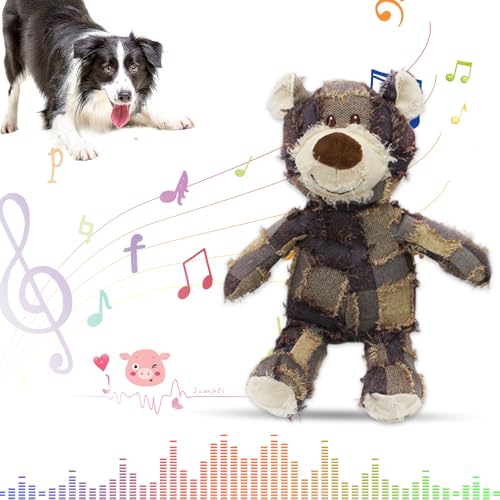 FUXNGZI Indestructible Robust Bear, 2025 Upgrade Hundespielzeug, Plüschtiere für Hunde, Süßes Quietschendes Spielzeug für Große und Kleine Hunde (#A, 27 * 22cm) von FUXNGZI